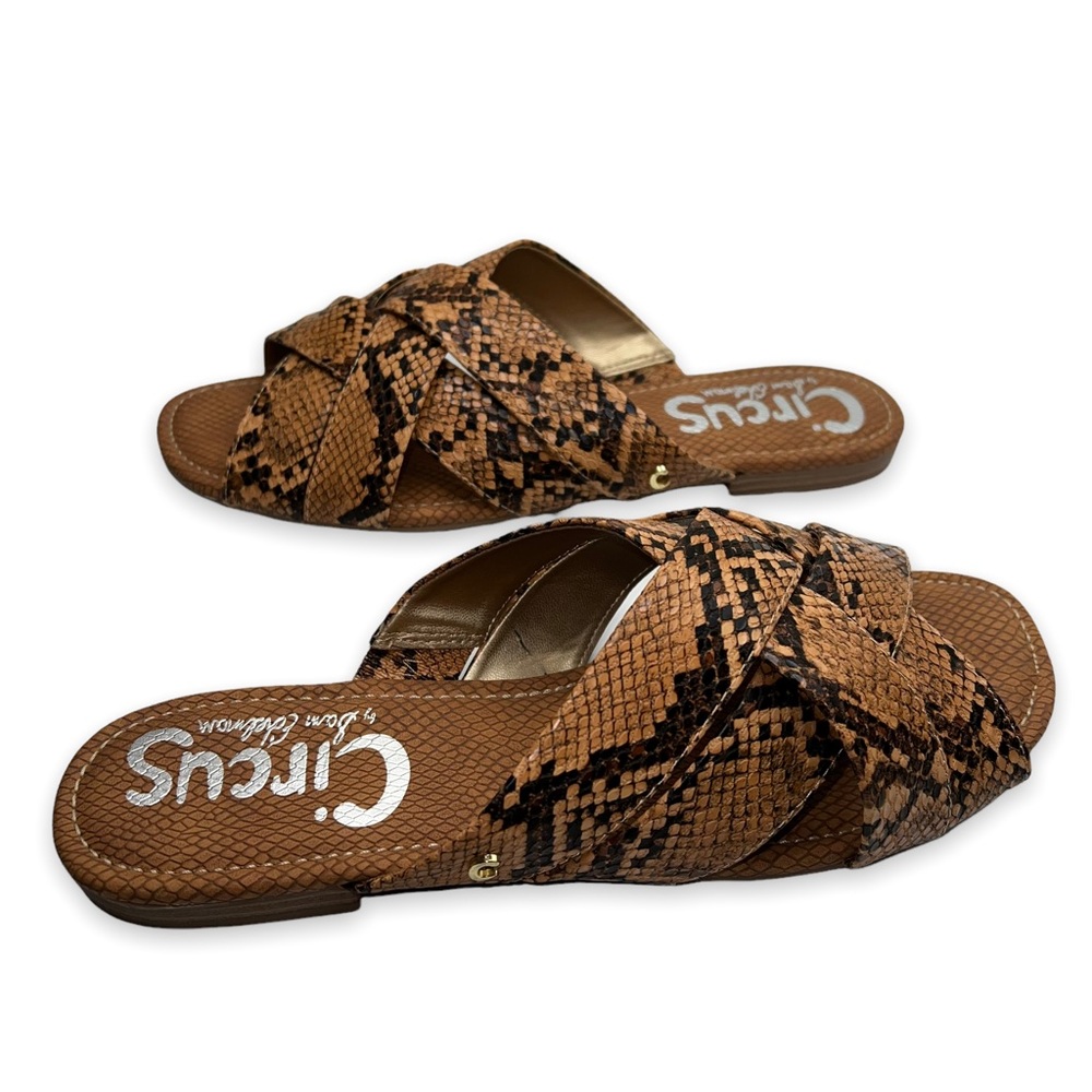 NEW Circus by Sam Edelman - Burnett Embossed Cross-Strap Sandals Women’s Size 10